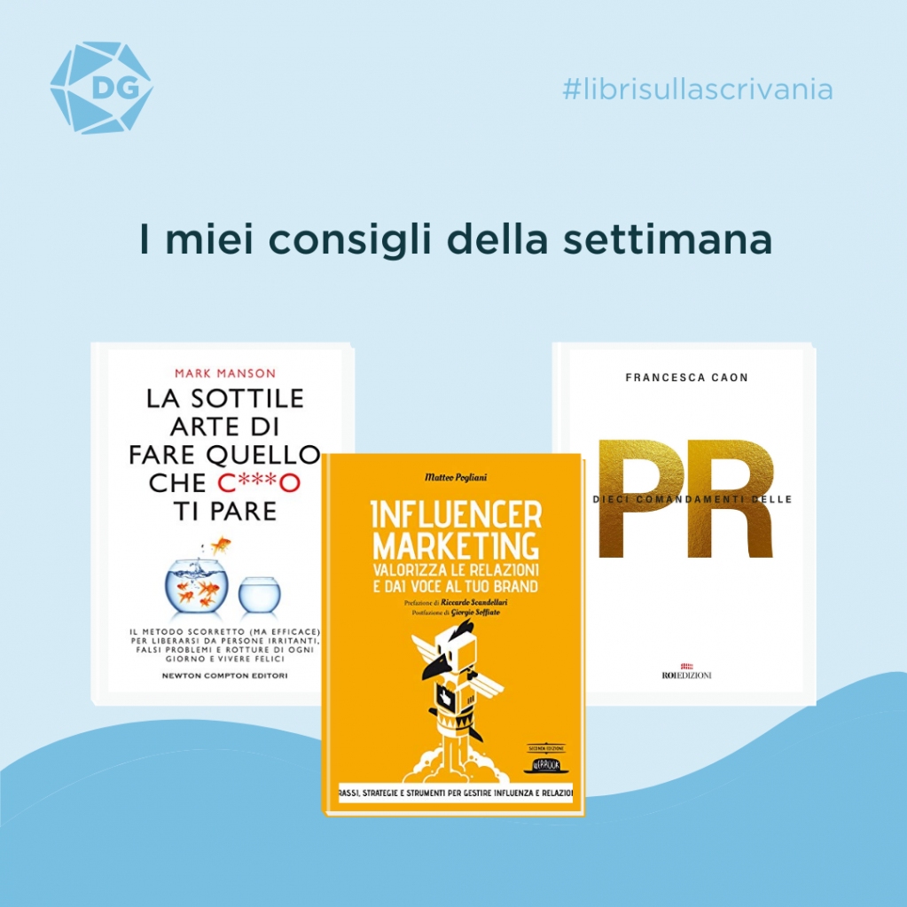 Davide Giansoldati | Digital Strategist (@davidegs) on Twitter photo I 3 #librisullascrivania di questa settimana.
"La sottile arte di fare quello che c***o ti pare" di <a href="/IAmMarkManson/">Mark Manson</a>
"Influencer Marketing" di <a href="/MatteoPogliani/">Matteo Pogliani</a>
"I dieci comandamenti delle PR" di @CaonFrancesca
Conosci questi titoli? Parliamone insieme
#socialmediastrategy I 3 #librisullascrivania di questa settimana.
"La sottile arte di fare quello che c***o ti pare" di <a href="/IAmMarkManson/">Mark Manson</a>
"Influencer Marketing" di <a href="/MatteoPogliani/">Matteo Pogliani</a>
"I dieci comandamenti delle PR" di @CaonFrancesca
Conosci questi titoli? Parliamone insieme
#socialmediastrategy