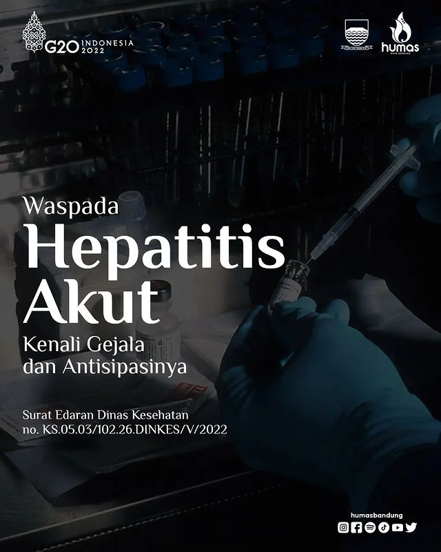 humasbandung_'s tweet photo. Wargi Bandung, pada 5 April 2022, WHO telah menerima laporan adanya kasus Hepatitis Akut yang tidak diketahui penyebabnya.
#Bandung #BandungSmartCity #DiskominfoBDG #humasbdg #BandungCommandCenter #hepatitis https://t.co/1mPkFj4RIj