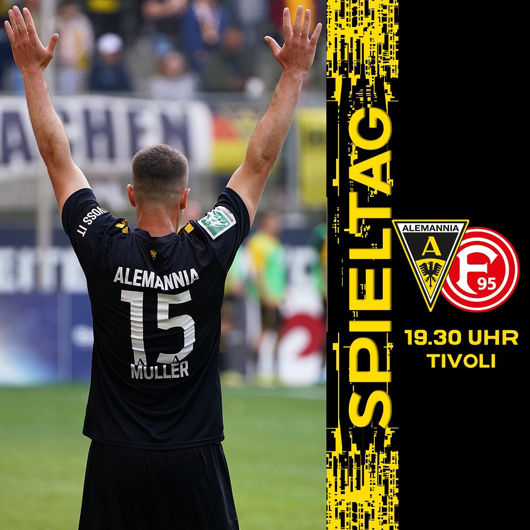 Alemannia_AC's tweet image. Ein letztes Mal in dieser Saison #Tivoli! 🙌 Um 19.30 Uhr spielt die #Alemannia gegen die U23 von @f95.