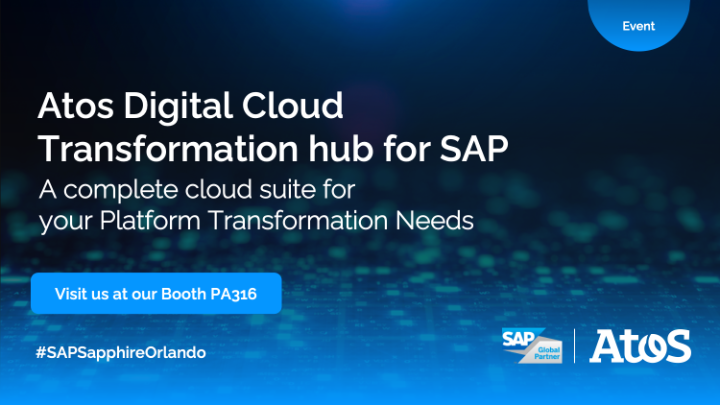 12_AparnaRoy's tweet photo. Atos Digital Cloud Transformation Hub for SAP- A trusted move to #Cloud and #S4HANA that speeds up, simplifies &amp; de-risks your #digitalcloudtransformation. 

Innovate &amp; empower digitally with us 👉 https://t.co/qosD96QEul

#Sapphire2022 #SAPSapphireOrlando https://t.co/mb80boldph