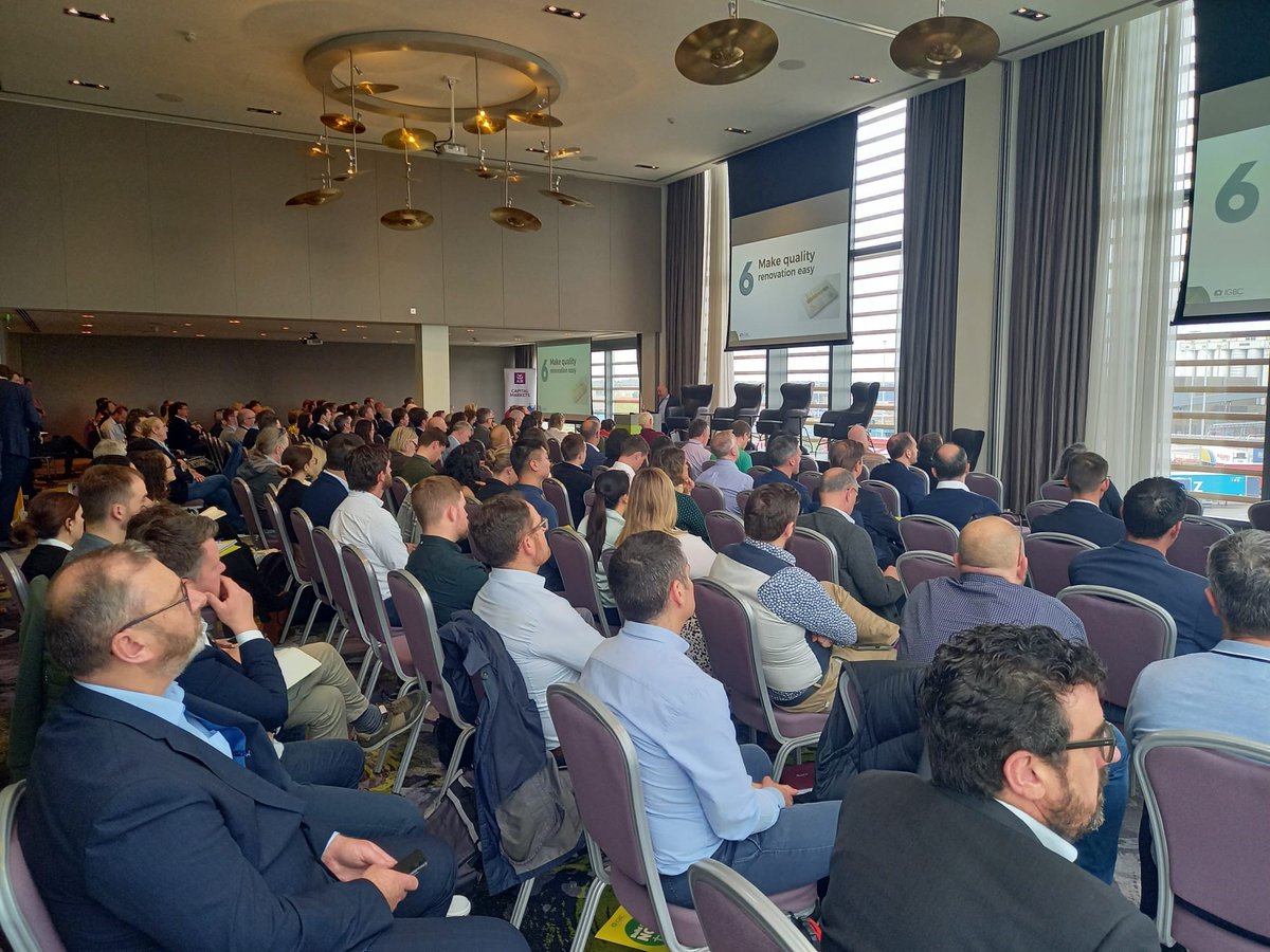 ecologicalbuild's tweet photo. Great to see some familiar faces @IrishGBC #BuildGreenNow22! There have been some engaging speeches so far on decarbonising the #builtenvironment in Ireland. #BuildingLife #ZeroCarbonConference https://t.co/YMANaMnPCO