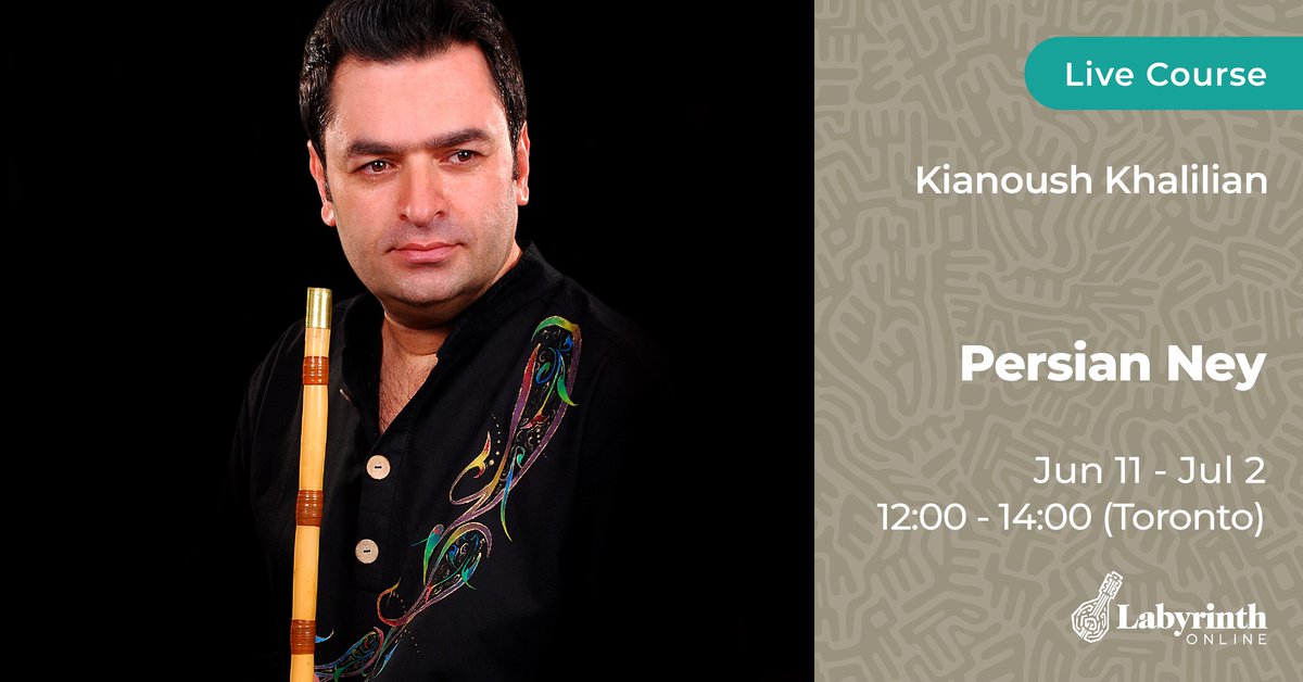 Labyrinth0nline's tweet photo. Persian Ney with Kianoush Khalilian has returned!

Early bird price until June 1

Register here:
https://t.co/JUOxnZWmgR https://t.co/aWBOvoY1Rs