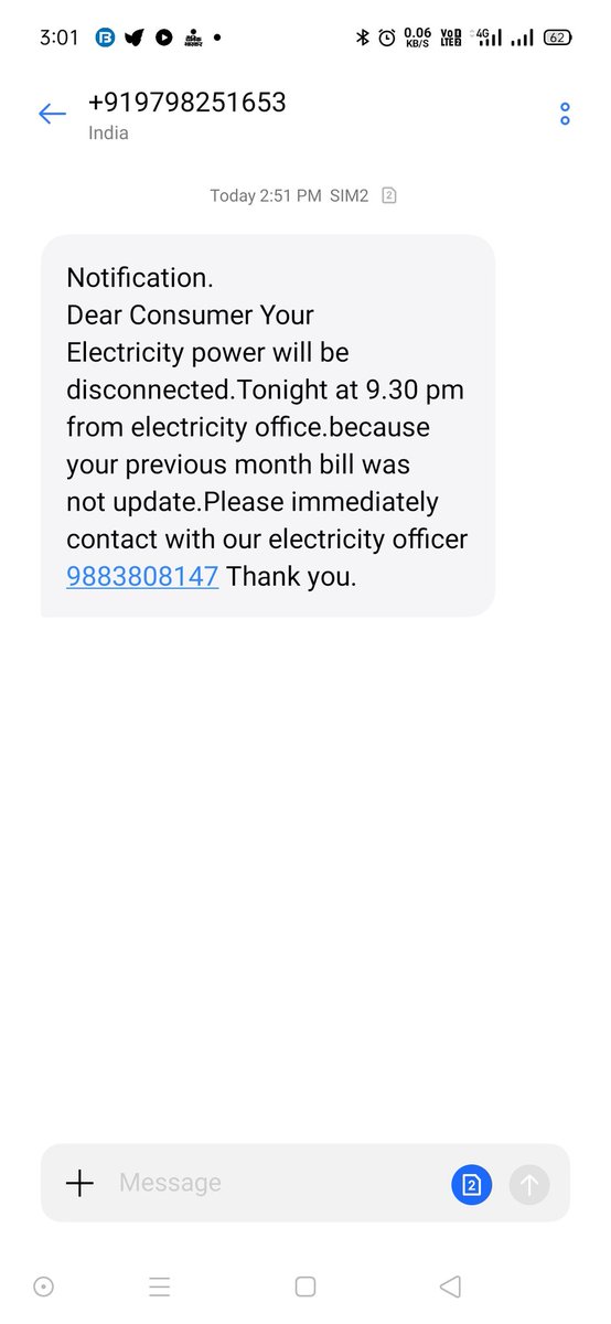 BRBarwal's tweet photo. #Fraud_call 
@JVVNLCCare @RajPoliceHelp @jaipur_police https://t.co/7IZLByn4e8
