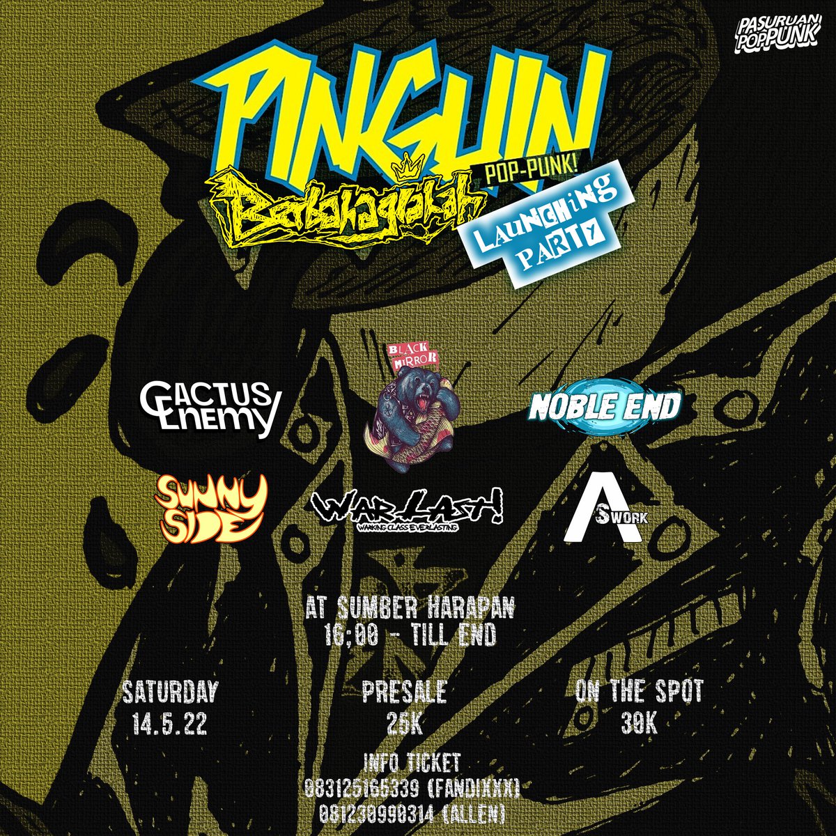 sangarmu gak bakal berkurang kok masio mengidolakan band temanmu sendiri
line up full lokalan