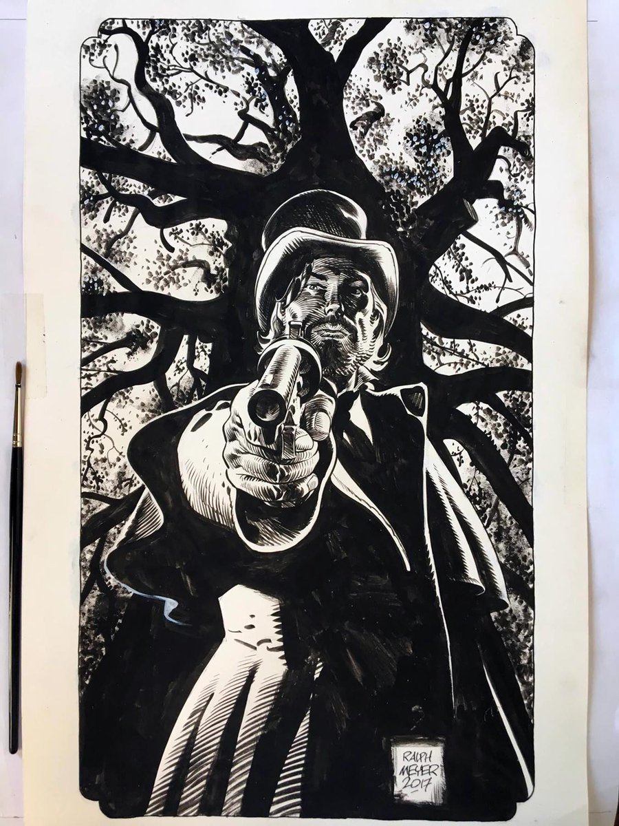 LuigiBicco's tweet photo. Dopo aver riletto i due volumi di #Undertaker, mi sono reso conto che il west disegnato da #RalphMeyer è tra i più evocativi in circolazione. Ma chi sono, a mio modesto avviso, gli altri grandi interpreti grafici del genere degli ultimi anni? Te lo dico a seguire, con calma. https://t.co/HpWtHVJEz2