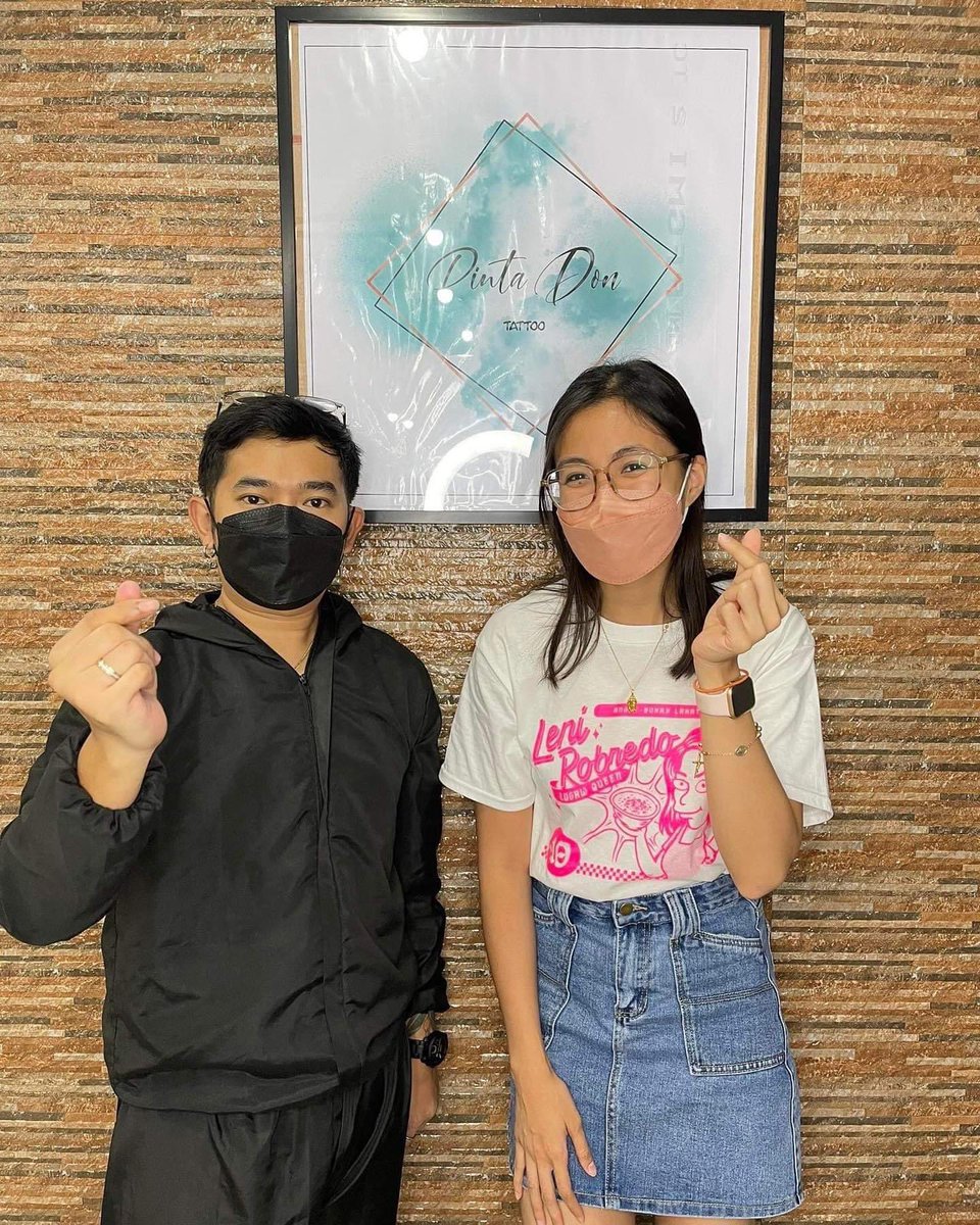 xateIIite's tweet image. Doc Tricia Robredo (@jpgrobredo) had tattoo today at PintaDon Tattoo Studio!! 

#KulayRosasAngBukas #LeniIsOurPresident #KikoIsOurVP