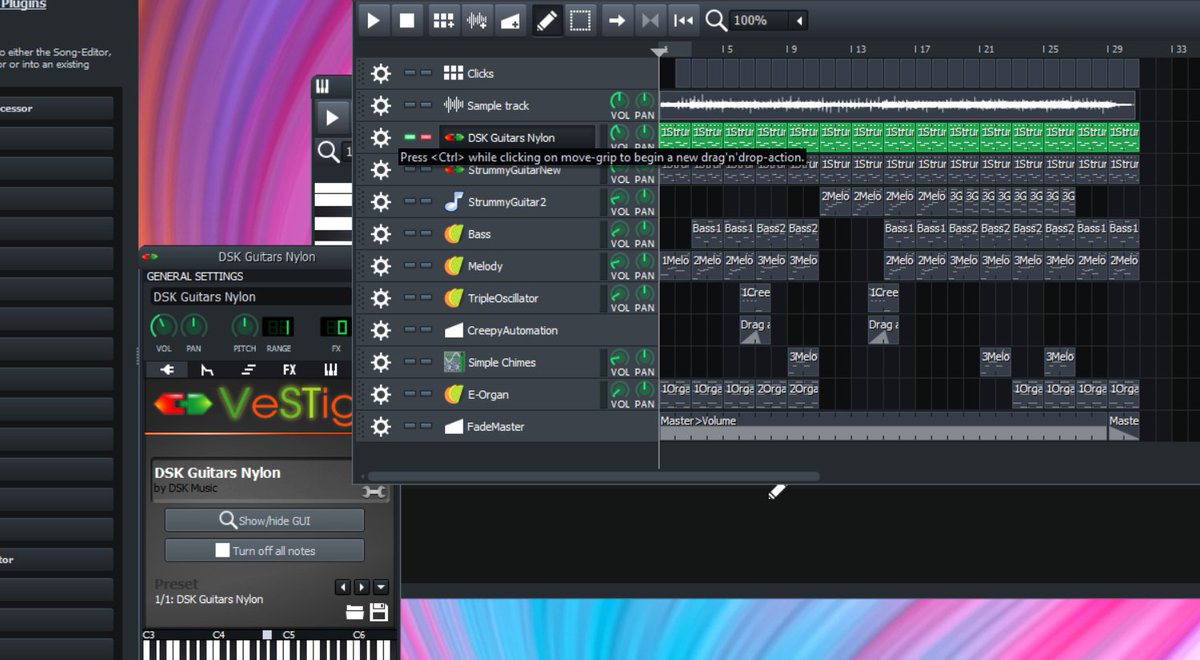 JamesRobertHawk's tweet photo. So much of gamedev doesn't lend itself to #screenshotsaturday . So here is a screen of me making music using LMMS. #indiedev #gamedev #solodev #ps1 https://t.co/OCJ8yoazZg