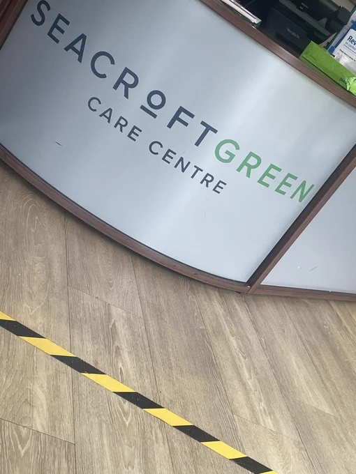 Photo of a sign that says seacroft green care centre