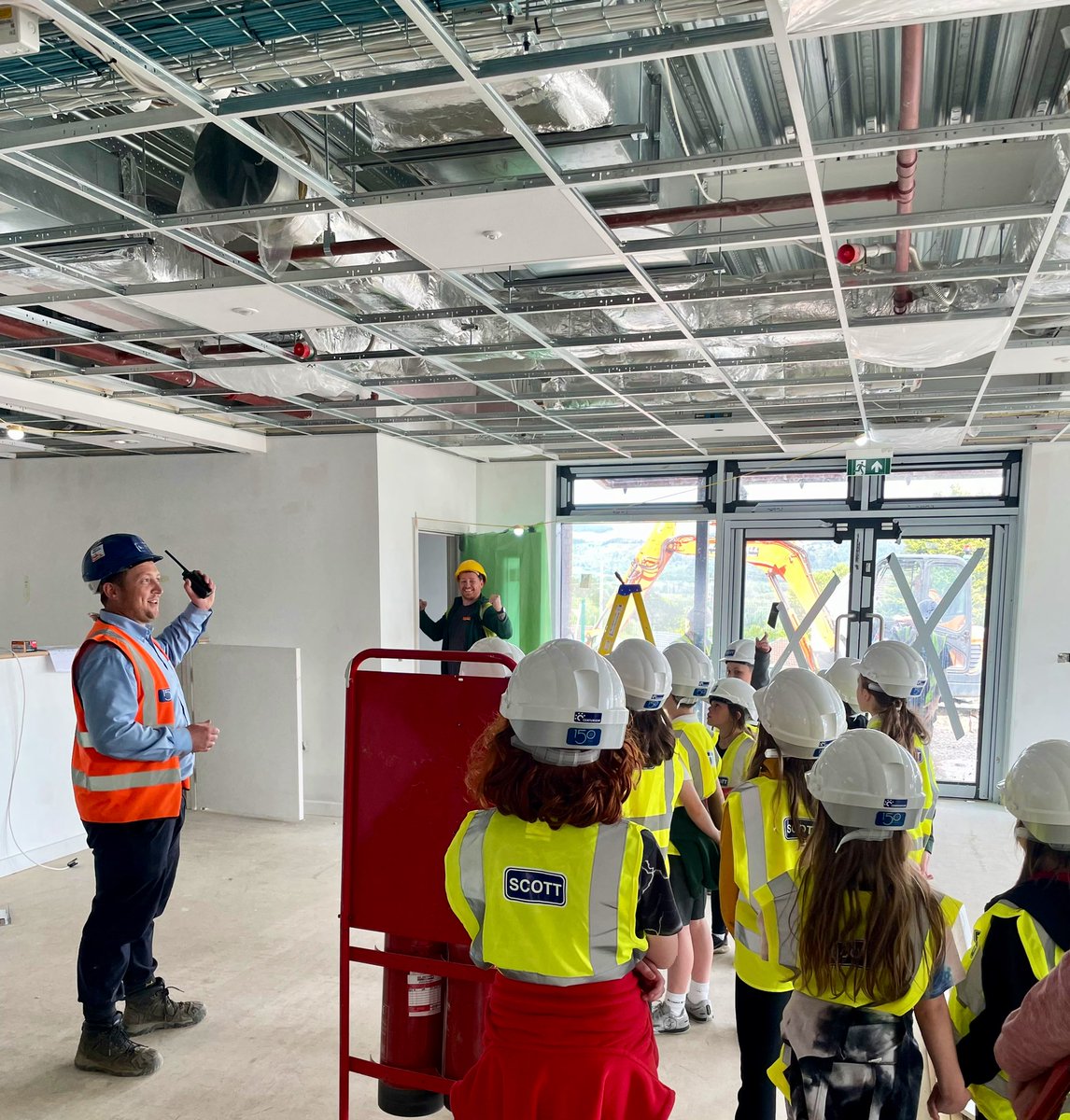 AndrewScottLtd's tweet photo. Another exciting site visit for the Ysgol Gynradd Gymraeg Aberdâr ‘New Build Committee’ yesterday to see how works have progressed.  

Plenty of questions about the build and the what they can expect to see when they visit again at the end of the month! 

@RCTCouncil @sewscap https://t.co/E1Ky1mgLmK