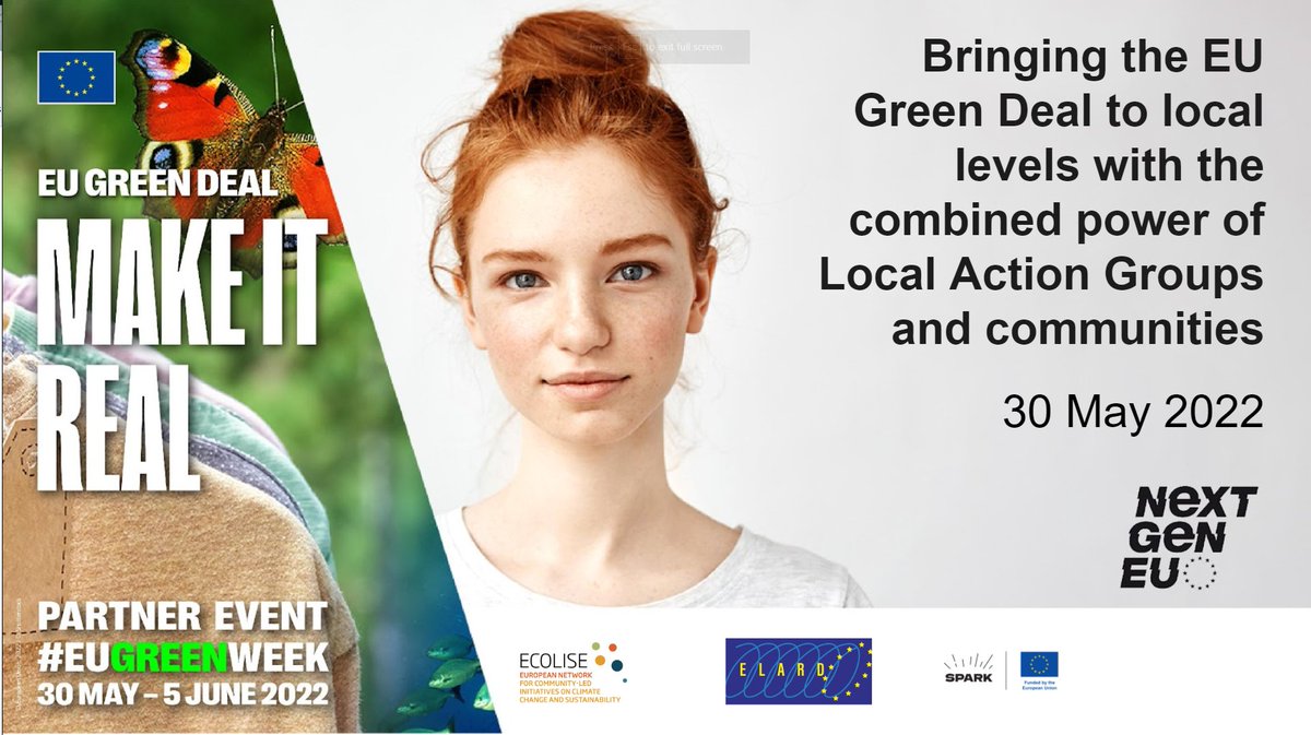 ECOLISE's tweet photo. How can Local Action Groups and community-led initiatives bring the #EUGreenDeal to local levels? #EUGreenWeek partner event on 30 May hosted by @Ecolise in partnership with #ELARD. Register and share with your network!: https://t.co/WDpQ8iRBcy #EUClimatePact  #CLLD https://t.co/OSPUCvlv84