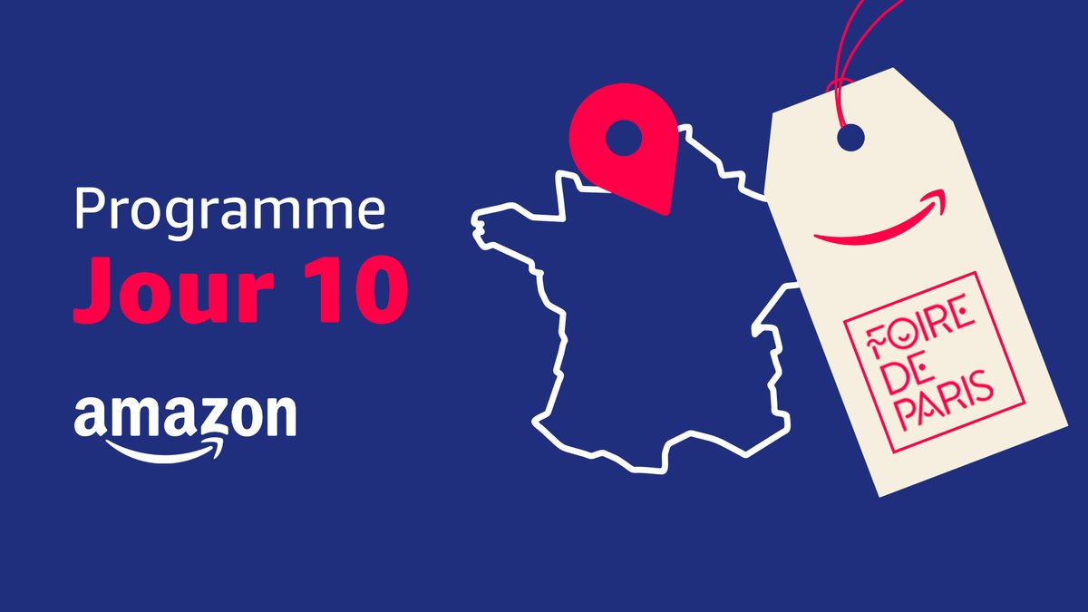 AmazonNewsFR's tweet photo. JOUR 🔟 #AmazonFoireDeParis  07/05
Demandez le programme du jour à @FoireDeParis !

10h - RDV à l'Atelier Cuisine &amp; Vins au Pavillon 3 🍷
14h - Atelier pâtisserie avec @Conticini_Team 👨‍🍳
16h - Atelier pâtisserie pour les enfants avec Victoire 👩‍🍳
19h - Début de la Nocturne 🌙 https://t.co/NXFUnh8Tfy