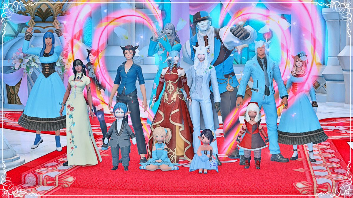 karotte2188's tweet photo. A bit late but here are some pics of the wedding of two fc members.
#grootfc #Hyur #ffxivaura #miqote #lalafell #roegadyn #Elezen #EorzeaPhotos #FFXIV #ffxivsnaps #FF14 #FF14 #FinalFantasy #FinalFantasyXIV #XIV_PICTCLIP #GPOSERS #GShade #VirtualPhotography #videogames https://t.co/XExmM4uOlA