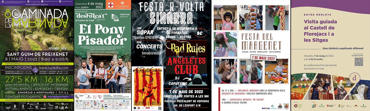 SomSegarra's tweet photo. Sense plans per al cap de setmana?
#festesmajors @CamDeLaMarinada @MotardsSikarra #entremerlets #música #teatre #margenet i #expo , gaudeix la #primaverasegarra!
@lasegarra @Turisme_Segarra @paeriacervera @AJTorrefeta @CConcabella @CasinodeCalaf
ℹ️ https://t.co/8ZHEiD1Ad2 https://t.co/60qKy2SCh5