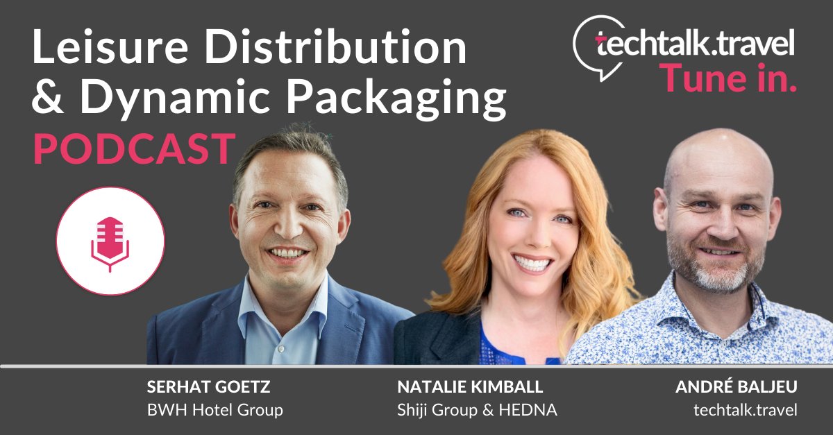 TechTalkTravel's tweet photo. Tune in to this #podcast discussing #leisuredistribution #technology & #dynamicpackaging for #hotels with Serhat Goetz/@BestWesternCE and Natalie Kimball/@ShijiGroup & @HEDNA 👉https://t.co/ugIGPzGMvl
@andrebaljeu #hoteltechnology #hotelsales #hoteldistribution #hoteltech https://t.co/40aP7uTFvw