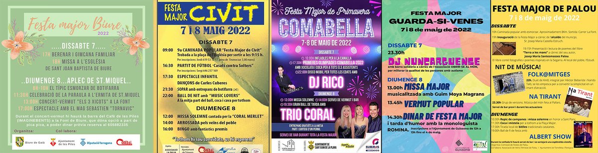 SomSegarra's tweet photo. Sense plans per al cap de setmana?
#festesmajors @CamDeLaMarinada @MotardsSikarra #entremerlets #música #teatre #margenet i #expo , gaudeix la #primaverasegarra!
@lasegarra @Turisme_Segarra @paeriacervera @AJTorrefeta @CConcabella @CasinodeCalaf
ℹ️ https://t.co/8ZHEiD1Ad2 https://t.co/60qKy2SCh5
