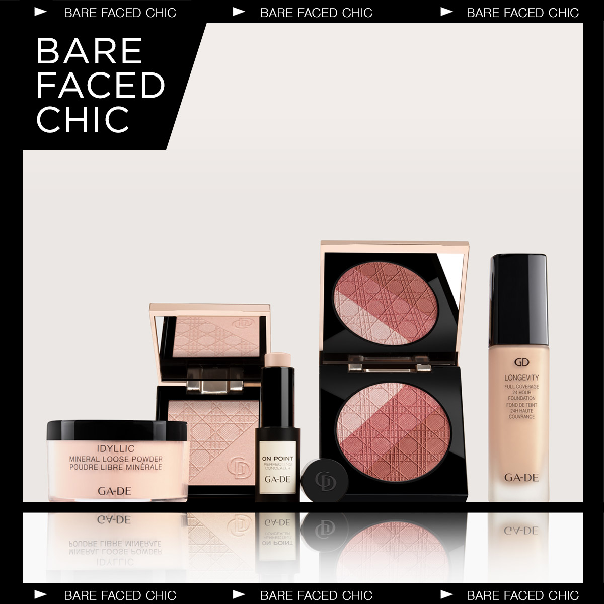 gade_cosmetics's tweet photo. It's all about Bare-Faced Chic ❤️
Products that simply enhance your natural beauty from LONGEVITY 24H FOUNDATION to the subtle shine of GLOW I FX. Now available at - https://t.co/bN2F3bz4cr https://t.co/WnY0R1GuLK