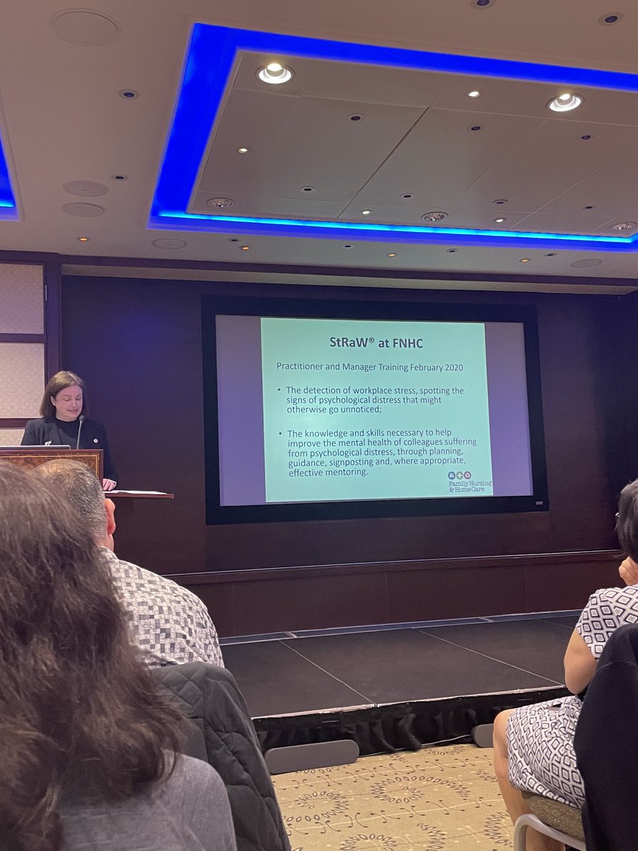 Great presentation at FNHC wellbeing conference today from Claire White about the value of training peers in StRaW - Sustaining Resilience at Work ⁦@roydenscott⁩ ⁦<a href="/ProfNGreenberg/">Professor Neil Greenberg</a>⁩ ⁦@GovJsyHCS⁩ ⁦@ChiefNurseJsy⁩ ⁦<a href="/jessiem11898218/">jessie marshall</a>⁩