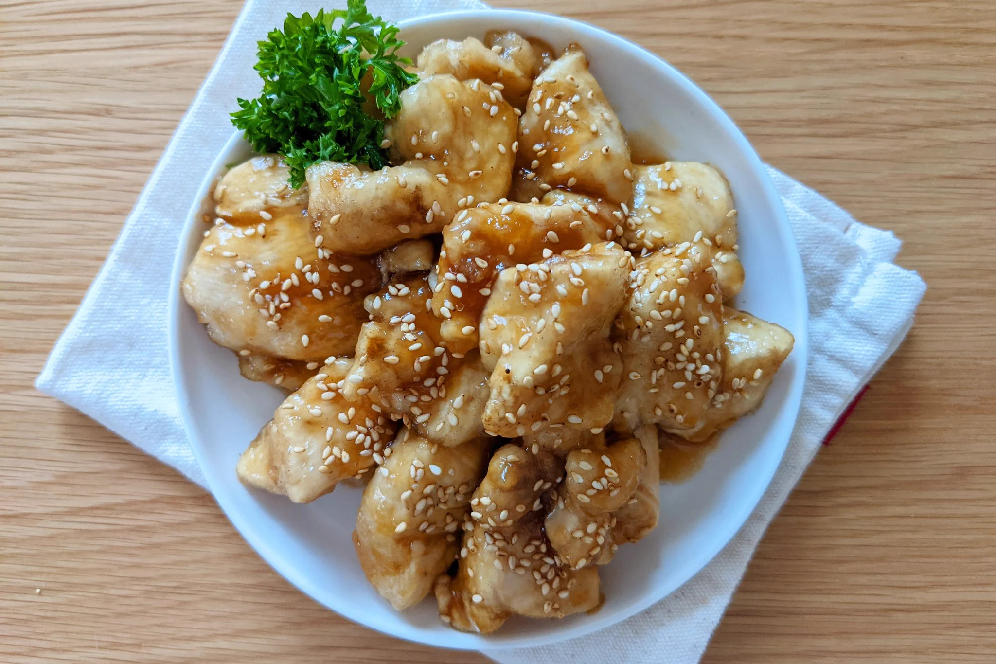 甘辛さがたまらない！レンジでできる、甘辛鶏むねチキン。