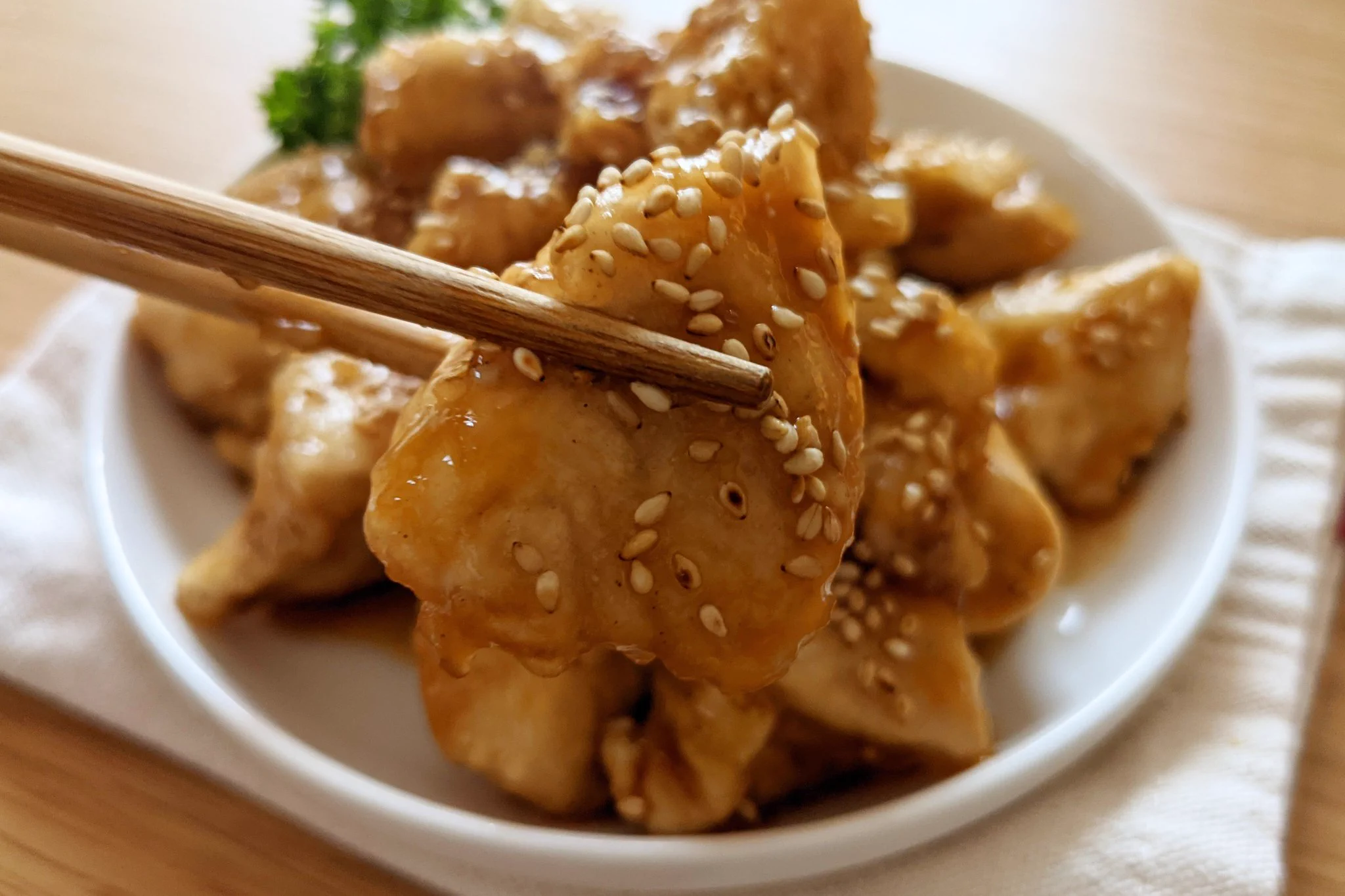 甘辛さがたまらない！レンジでできる、甘辛鶏むねチキン。