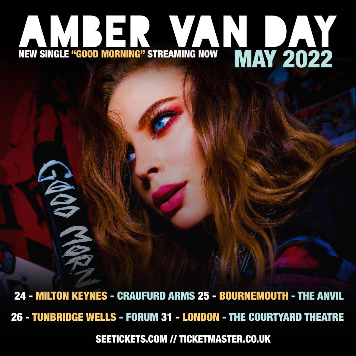 I cannot wait to see you guys this month. I have a few shows coming up including my first HEADLINE show in London! Tickets 🎟️⬇️ livenation.co.uk/artist-amber-v…