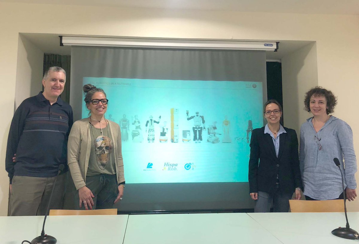 PALRobotics's tweet photo. Our colleague, Gloria, had the chance to present our company and our social #robot ARI at the Centre Cultural el Casino de Manresa. She also introduced listeners to projects, that we are currently taking part in, #NHoA, #IROPER and #RAADiCAL. Thank you to everyone who attended! https://t.co/f5PI8dXmQ6