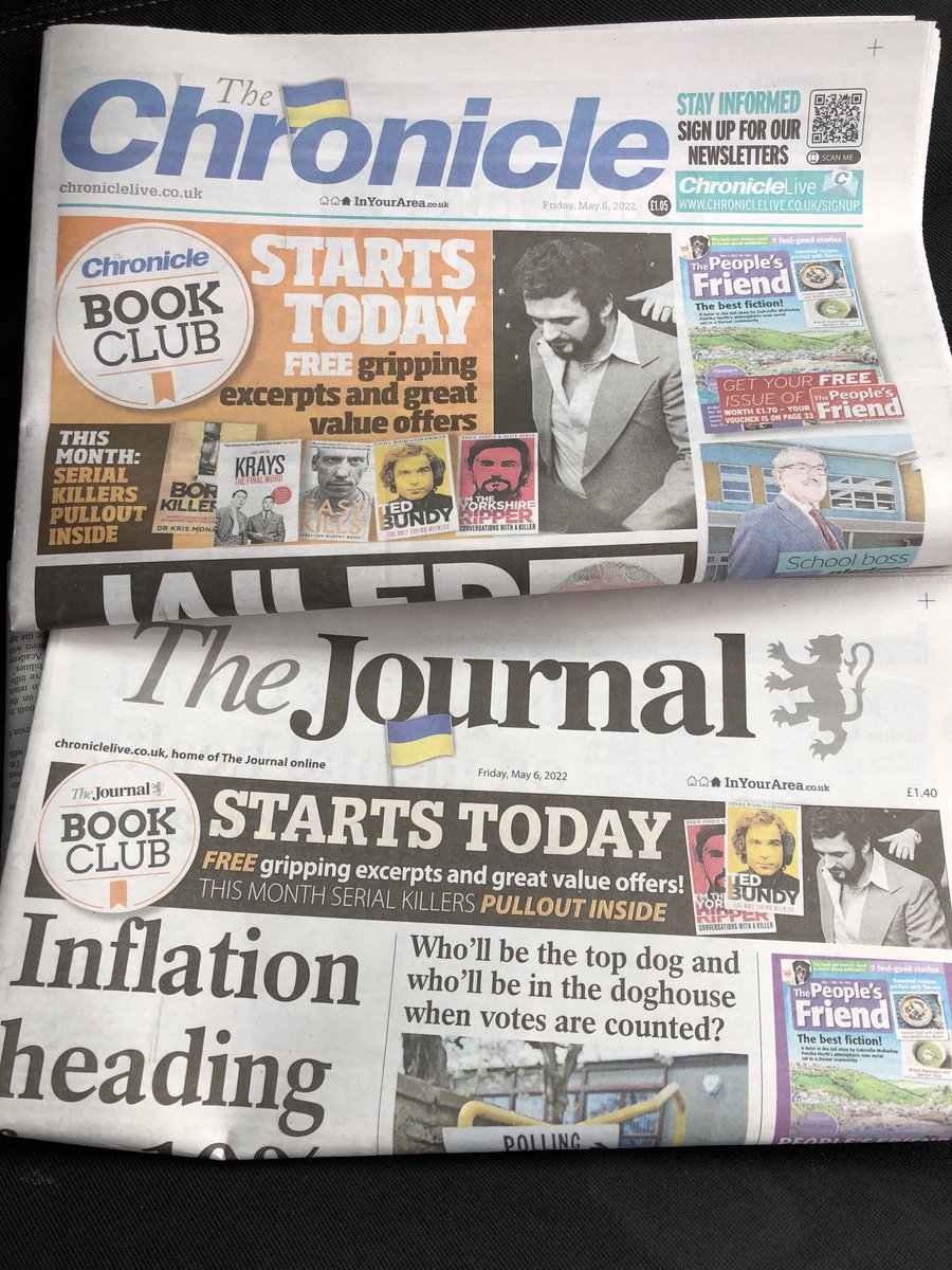 Thanks to ⁦<a href="/ChronicleLive/">The Chronicle</a>⁩ and ⁦<a href="/TheJournalNews/">The Journal</a>⁩ for including I’m The Yorkshire Ripper in their book club which starts today