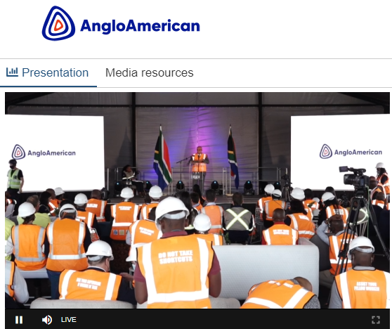 Mining_Online's tweet photo. African Mining witnessing the launch of Anglo American’s nuGentm Zero Emission Haulage solution. His excellency Cyril Ramaphosa is in attendance. @AngloAmericanZA
Live streaming: https://t.co/TmE5B5cEhh
#AngloAmericanSouthAfrica #CyrilRamaphosa #AfricanMining #nuGentm https://t.co/g7toJRWu3b