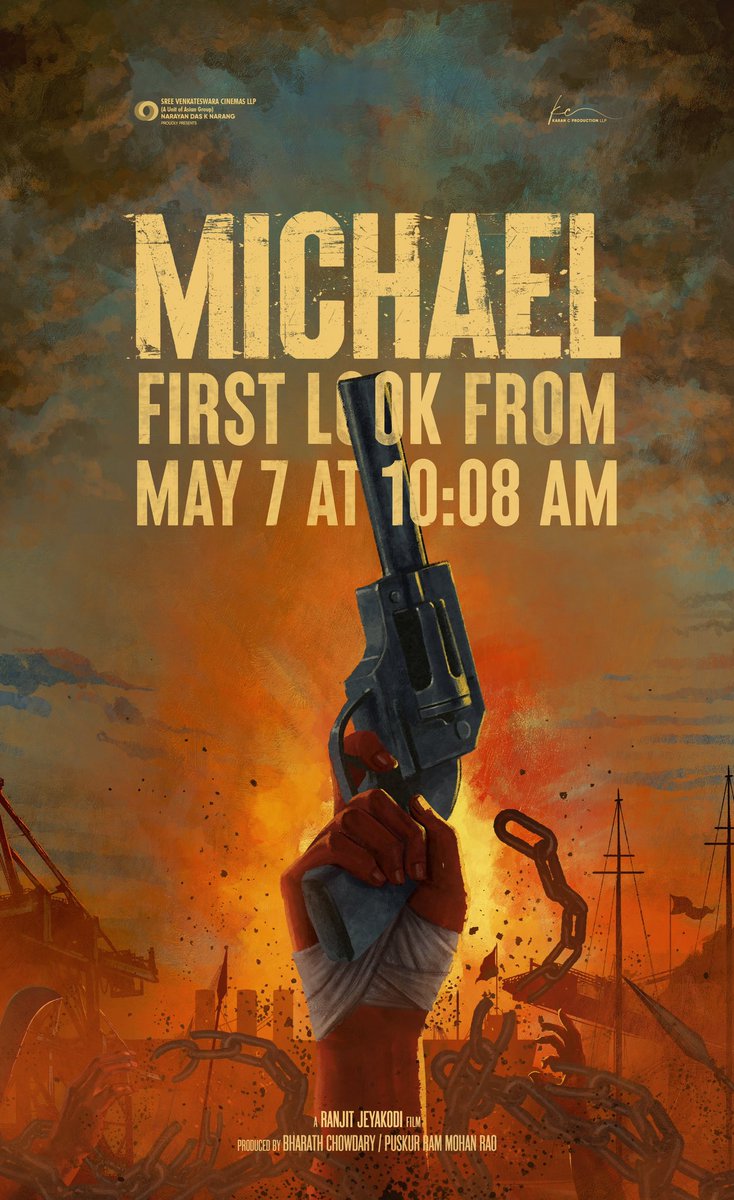 jeranjit's tweet photo. The Time has finally come to begin the ACTION 💪

Breaking the Barriers with an Action Packed Foray of #Michael 👊🏾

@sundeepkishan’s #MichaelFirstLook from MAY 7th, 10:08AM 💥

@VijaySethuOffl @menongautham @SamCSmusic @varusarath5 @itsdivyanshak @SVCLLP @KaranCoffl https://t.co/wKI2rZ7Trs