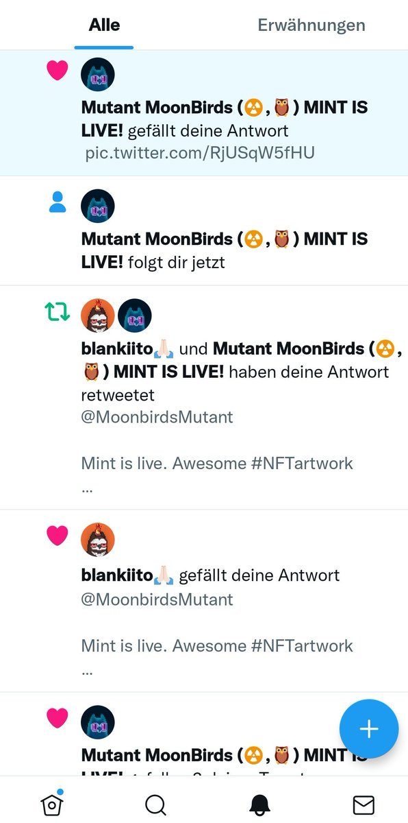 MrCartmanNft's tweet photo. Hello to the new Follower @MoonbirdsMutant. It's my pleasure.
Mint is also live at https://t.co/os9cEeuwlw
Get and own a #MUTANTMB. ๐ฆโข๏ธ https://t.co/6c6LIm6Ibi