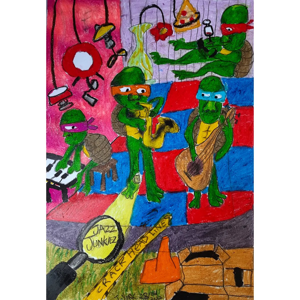 Footplant2's tweet photo. Jazz Junkiez

#contemporaryart #moderncontemporaryart #outsiderart #outsiderartfair #naiveart #paint #painting #michaelwernergallery #gladstonegallery  #contemporarypainting https://t.co/8jQe4fOmka