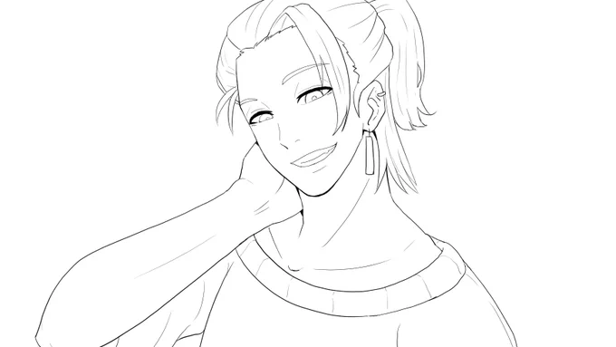 線画できました!#秤お兄さん https://t.co/YbFoEbhClL 