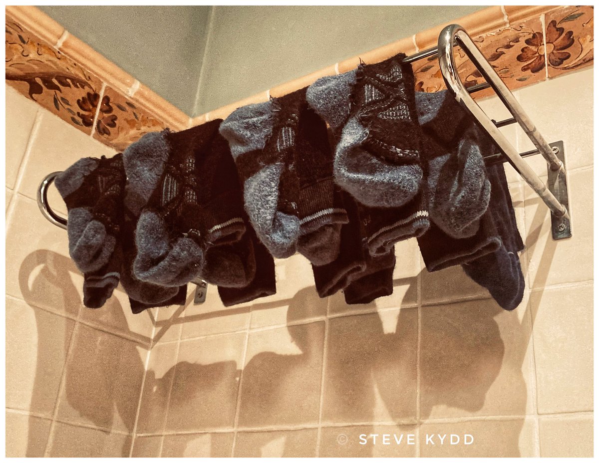 SteveKydd's tweet photo. A rest day on the Camino de Santiago gives the opportunity to wash your socks.
I always walk in @smartwool socks; just the thing for the Camino.
#camino #caminodesantiago #smartwoolsocks #spain https://t.co/2kB3SqCNSY