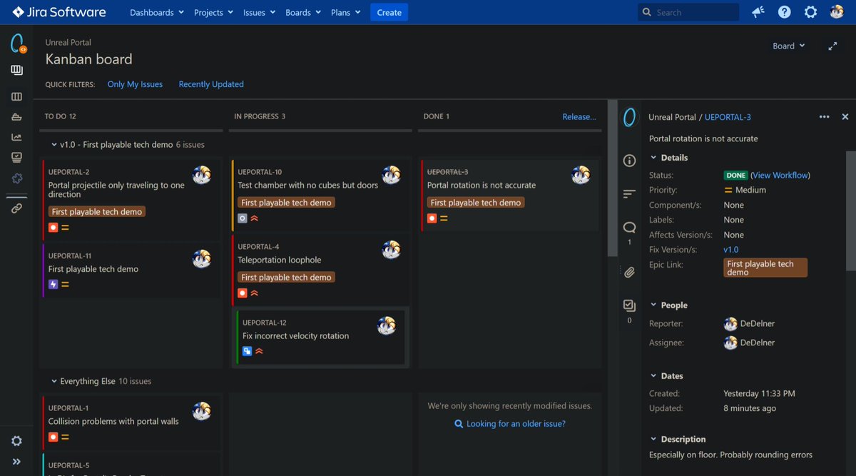 dedelner's tweet image. Taking it to the next level: With a project this big, things finally need to be organised and tracked. Now using Jira as an issue tracker, even tho it seems to be overkill lmao