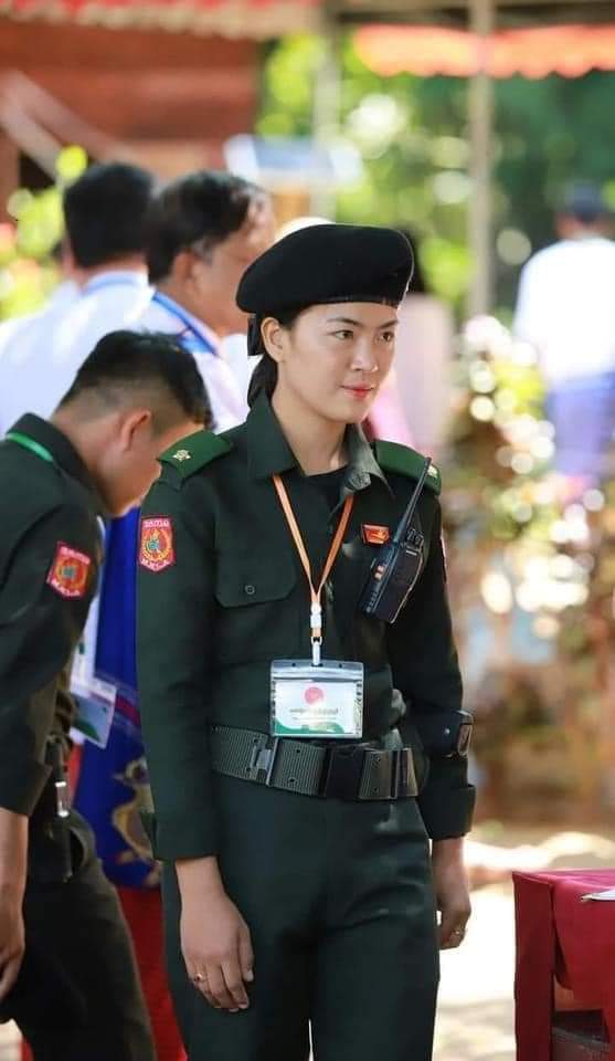 A young Mon female officer.  The name is known as "Mihan Thar".