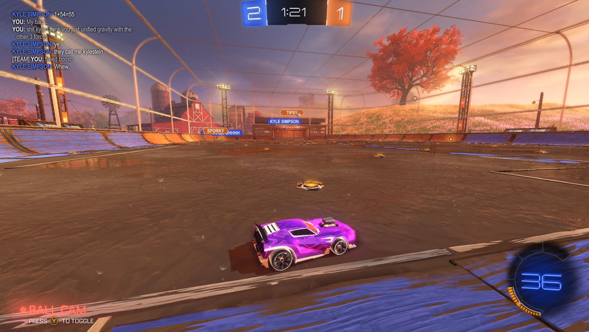 Rocket League chat just casually solving the standard model and developing the theory of everything