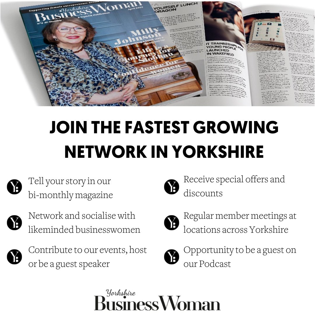 YorkshireBusin2's tweet photo. For just £20p/m, you now get even more benefits from being a #YorkshireBusinesswoman member. Our network is constantly growing &amp; there are always opportunities arising for our members. 
Visit - https://t.co/vKLsmn72mj to join us.
#WomenInBusiness #Networking #Yorkshire #Podcast https://t.co/4PcCbndWvE