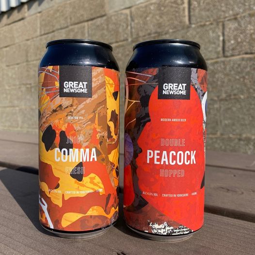 greatnewsome's tweet image. Our canned beers Comma &amp;amp; Peacock have been around for a little while now 🦋🍻

We'd love to hear what you think of them.. good or bad. 😬 

#greatnewsomebrewery #madeinyorkshire #brewedinyorkshire #butterfly