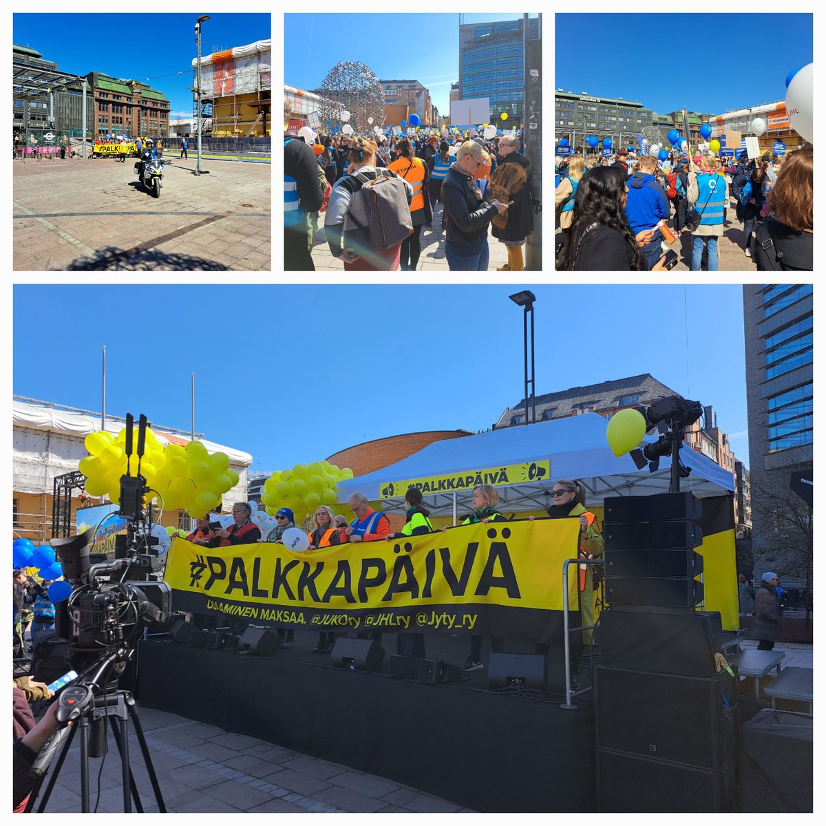 MinnaHolm's tweet photo. Torilla tapahtuu! #palkkapäivä2 @JUKOry #neuvotellen2022 https://t.co/z37JvtkNVt