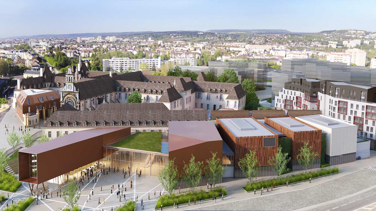 EiffageImmo's tweet photo. Aujourd’hui marque l’ouverture au public de la Cité internationale de la gastronomie et du vin de Dijon ! 

Ce projet d’envergure, mené par les différents métiers du groupe @eiffage, met à l’honneur notre savoir-faire d’aménageur-constructeur-promoteur➡️https://t.co/UTUXe9VVon https://t.co/HeC6QnyXBR