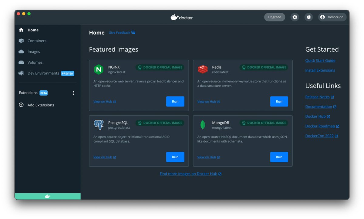 morejon85's tweet image. He actualizado #DockerDesktop y ha aparecido la sección para Extensions 😍. ¿Las puedes ver en tu ordenador?  
@Docker #DockerExtensions #containers