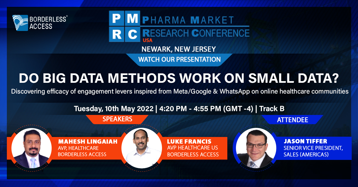BorderlessXs's tweet photo. Watch out for our presentation at #PMRCUS on 10th May 2022 at 4:20 PM (GMT-4) helping you understand &amp; improve the level of #patientengagement with online #healthcarecommunities: https://t.co/1IZcYcXknm

Mahesh @lukeFranci_s @TifferJason #BAHealth #patientmapping https://t.co/2KtwOg7bC2