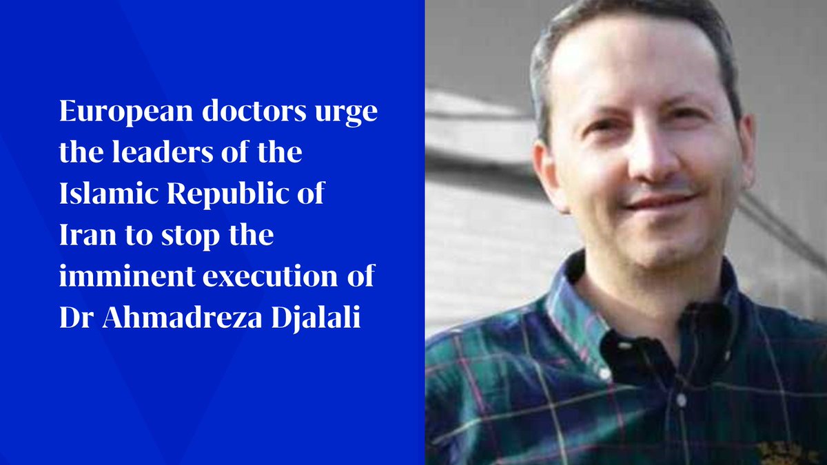 CPME_EUROPA's tweet photo. European doctors join @medwma in urging the leaders of Iran to stop the imminent execution of Dr Ahmadreza Djalali

We appeal for all necessary action to ensure Dr Djalali’s human rights are respected in line with  international law

➡️ WMA letter: https://t.co/SX4ql0D8Wn https://t.co/FWiCNn1QWl