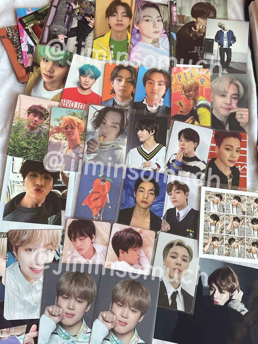 jiminsomuch's tweet photo. ꒰ Interest Check ꒱ - Help RT

Hii all~ karena mau downsizing, aku rencana lepas semua pc ini dalam waktu dekat &amp; collect yg bener2 aku suka aja. Kemungkinan kujual bundle, bantu aku rep harga pasaran ya (jangan dm dulu), thank you <3

Ada wishlist kalian di sini? 💜 https://t.co/pGQpsUoqxB