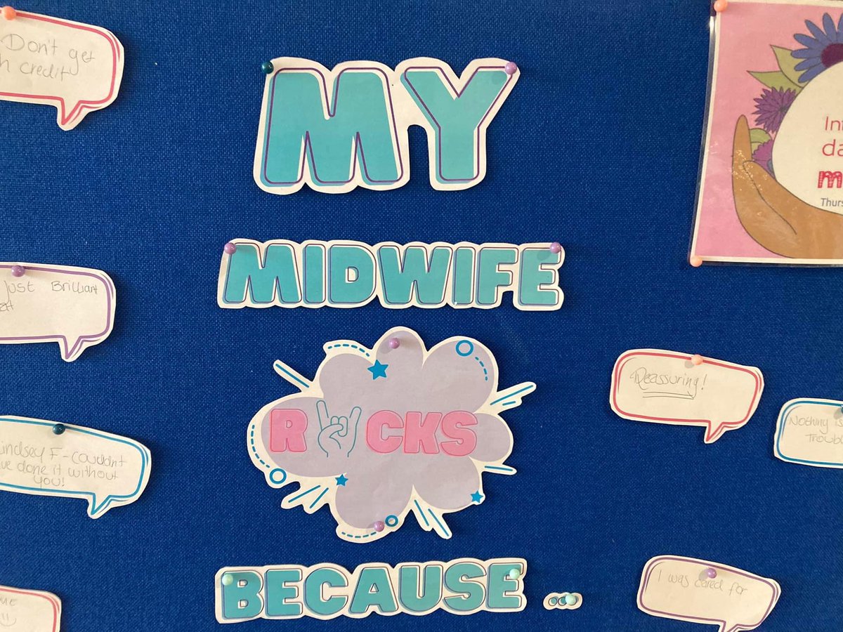 BoydBoysta's tweet photo. A few of the comments given by our women at @SFHFT maternity unit when asked ‘why midwives rock?’ On #IDM22. So proud of the our maternity staff give to women and families @PaulaShore81 @HoggJulie @RobinBinks @trevorhammond10 @SFHImprovement @coperhian @funkyjuless https://t.co/l4ZX7kkLaF