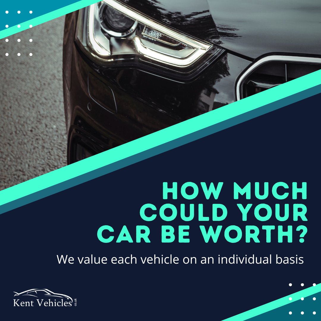 KentVehicles's tweet image. Book price alone isn't our style - we base our valuation on condition, specification and history too. 

What could your car be worth? Get in touch with us at Kent Vehicles, and find out how we can make selling your car easy: bit.ly/3F3fWt1