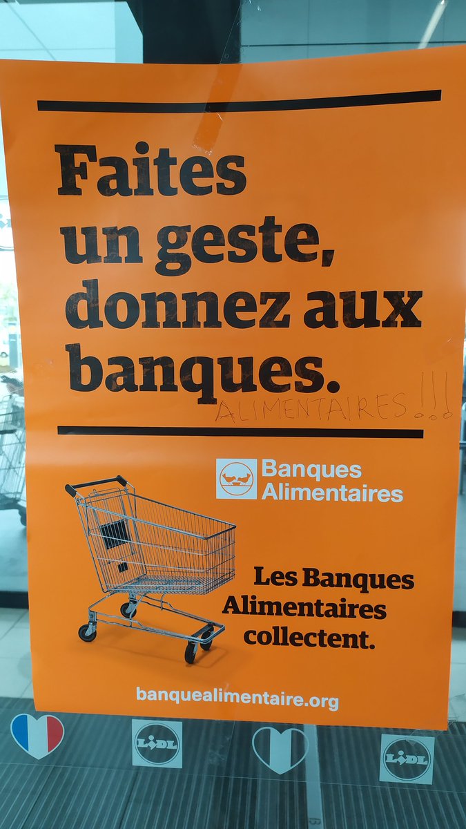 Pas certain... que le message soit bien reçu / perçu 🙁 #baddesign #banquealimentaire