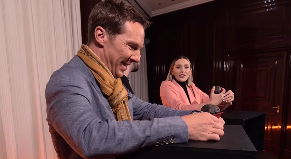 itsmearrunima's tweet image. Just Benedict Cumberbatch being in  love with doctor strange Funko Pop figure