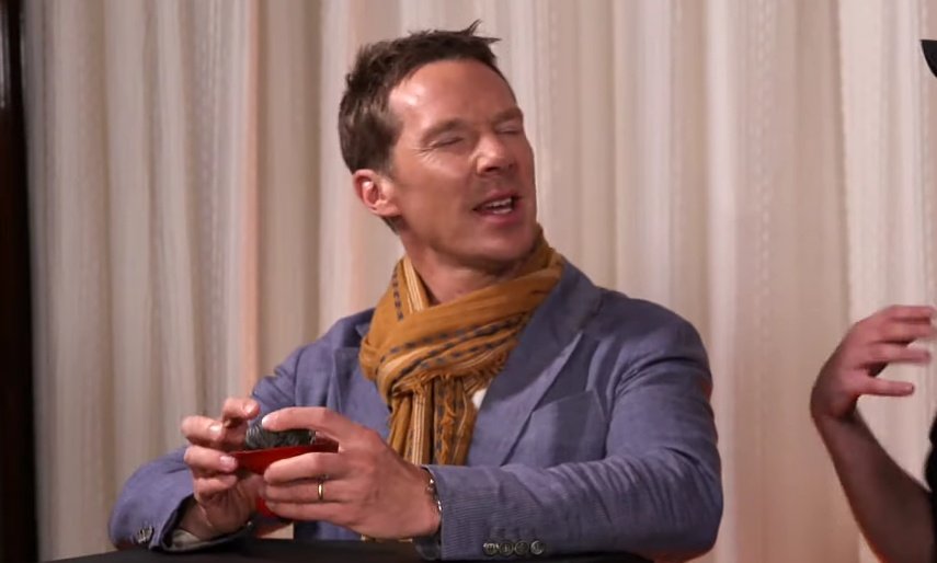 itsmearrunima's tweet image. Just Benedict Cumberbatch being in  love with doctor strange Funko Pop figure