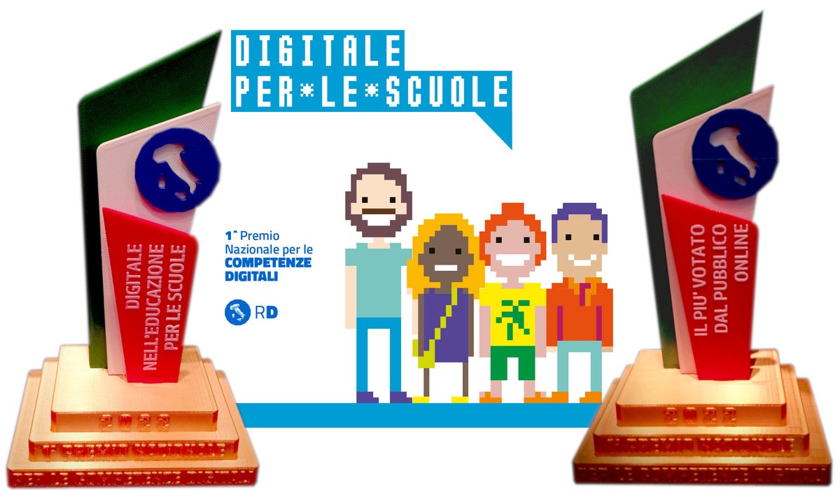 ProgrammaFuturo's tweet photo. #ProgrammailFuturo best initiative in “School Education” in the 1st Italian National Prize for Digital Competences, launched by the Department for Digital Transformation of the Italian Presidency of the Council of Ministers. Also the most voted by the public! Thank you! @codeorg https://t.co/msT0Gq4Pen