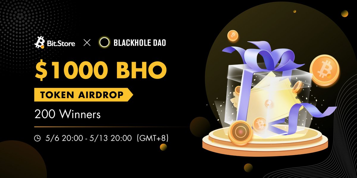 BitStore.com | $STORE (@www_bit_store) on Twitter photo Hey #BitStore fam,
#BitStore and our partner <a href="/BlackHoleDAO_/">BlackHole DAO</a> will let it rain token in the joint #airdrop 🪂
🎁Prize Pool: $1000 $BHO
⬇️Register Now
gleam.io/qlQ0L/blackhol… Hey #BitStore fam,
#BitStore and our partner <a href="/BlackHoleDAO_/">BlackHole DAO</a> will let it rain token in the joint #airdrop 🪂
🎁Prize Pool: $1000 $BHO
⬇️Register Now
gleam.io/qlQ0L/blackhol…
